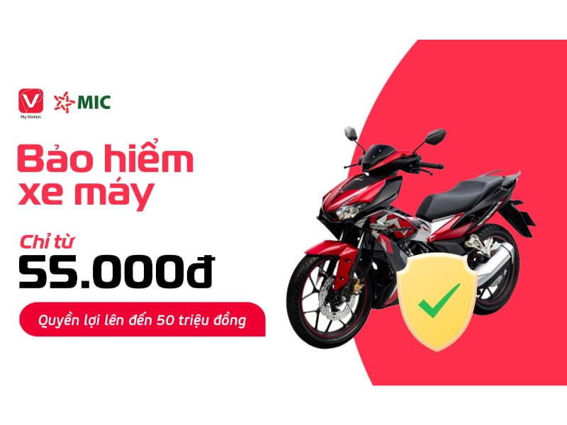 Bảo hiểm xe máy online Viettel