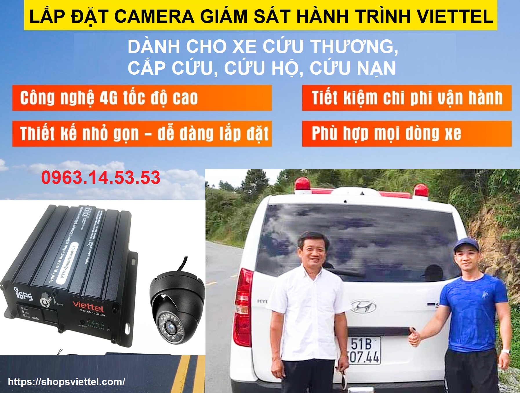 Camera giám sát hành trình xe cứu thương, cấp cứu, cứu hộ