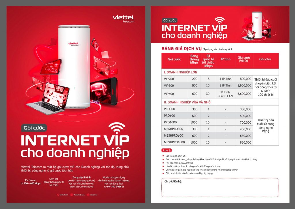 MẠNG CÁP QUANG VIETTEL DOANH NGHIỆP
