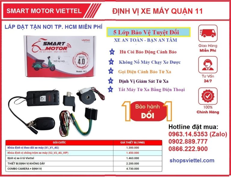 Định vị xe máy Quận 11 lắp tận nơi, không tính phí lắp đặt 10 định vị xe máy Quận 11